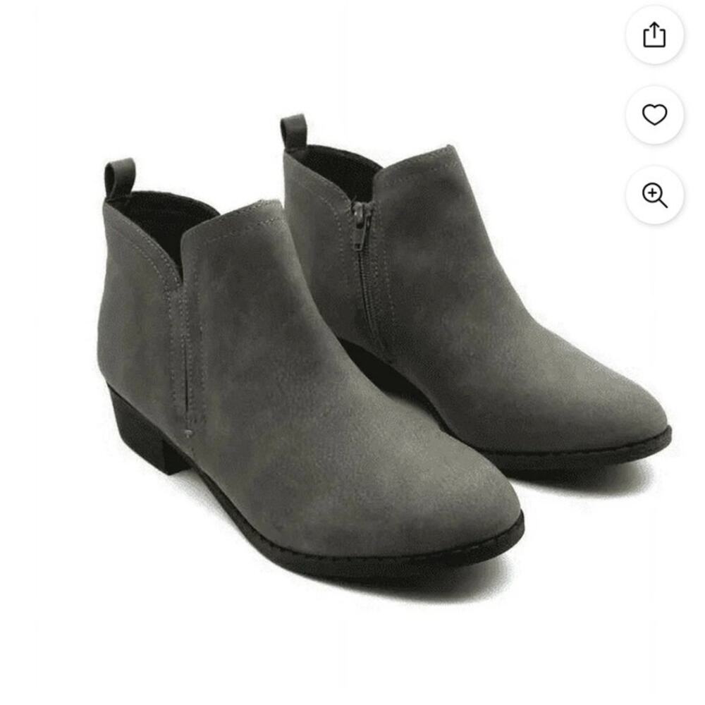 New Sun + Stone Women's Cadee Ankle Booties Grey 5M